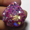 Huge Size - 26x28 mm Diamond Sparkle Mix Colour - COATTED - DRUZY - Heart Shape Cabochon